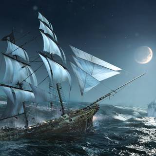 Ship battle wallpaper