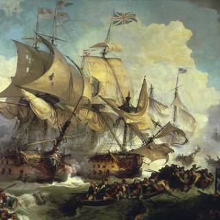 Ship battle wallpaper