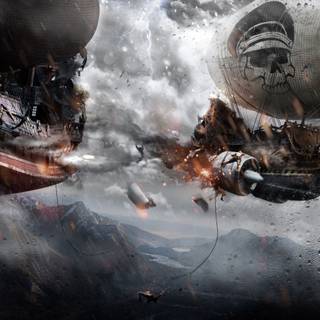 Ship battle wallpaper