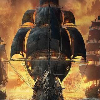 Ship battle wallpaper