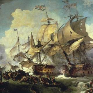 Ship battle wallpaper