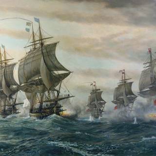 Ship battle wallpaper