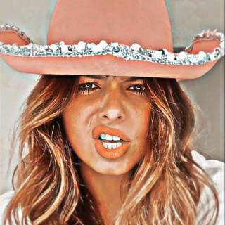 Preppy cow girl wallpaper