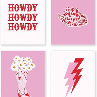 Preppy cow girl wallpaper