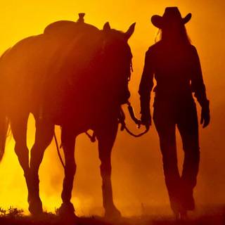 Preppy cow girl wallpaper