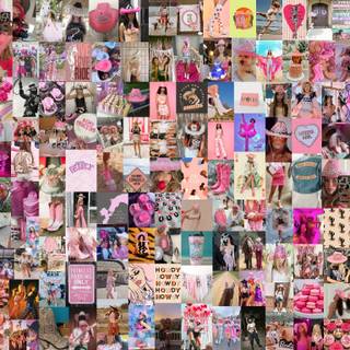 Preppy cow girl wallpaper