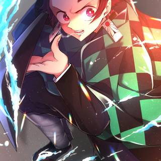 Tanjiro water breathing 4k wallpaper