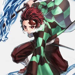 Tanjiro water breathing 4k wallpaper