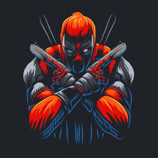 Deadpool logo 4k wallpaper