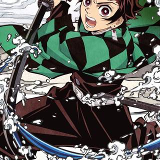 Tanjiro water breathing 4k wallpaper