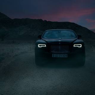 4k black Rolls Royce wallpaper