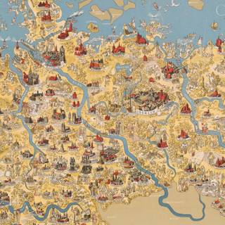 Vintage Europe map 4k wallpaper