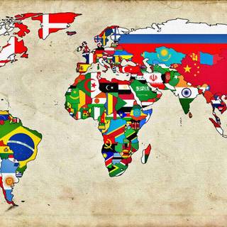 World map PC wallpaper