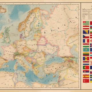 Vintage Europe map 4k wallpaper
