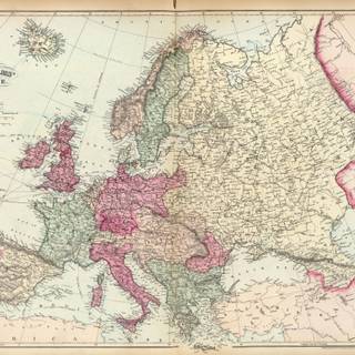 Vintage Europe map 4k wallpaper