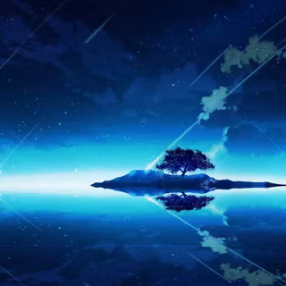 Anime night sky desktop wallpaper