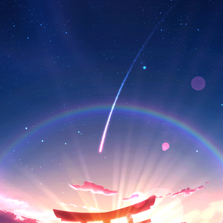 Anime sky night iPhone 15 wallpaper