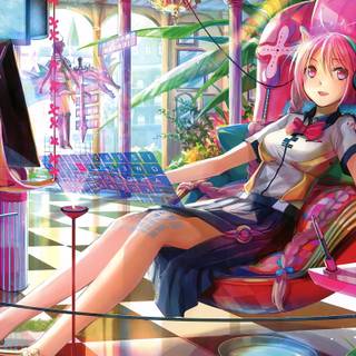 4k anime chill wallpaper