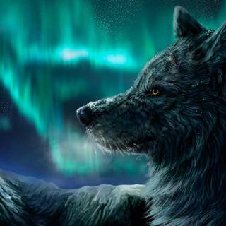 Neon wolf 4k wallpaper