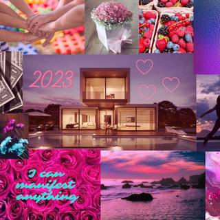 Vision boards pink wallpaper