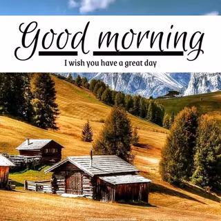 Morning village wallpaper