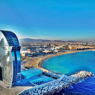 Barcelona beach wallpaper