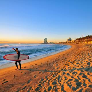 Barcelona beach wallpaper
