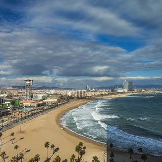 Barcelona beach wallpaper