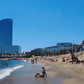 Barcelona beach wallpaper