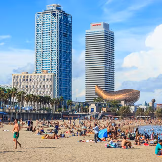 Barcelona beach wallpaper