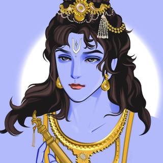 Krishna vector wallpaper