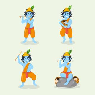 Krishna vector wallpaper