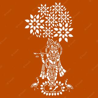 Krishna vector wallpaper