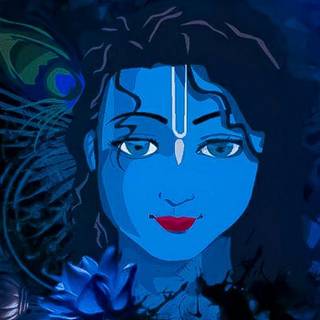 Krishna vector wallpaper