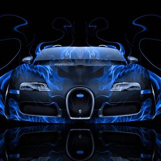 Bugatti blue wallpaper