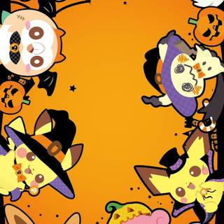 Kawaii Pokémon Halloween wallpaper