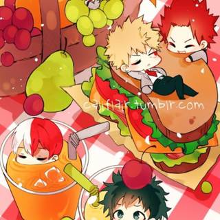 Kawaii anime Thanksgiving wallpaper