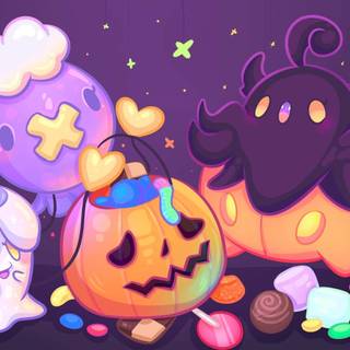 Kawaii Pokémon Halloween wallpaper
