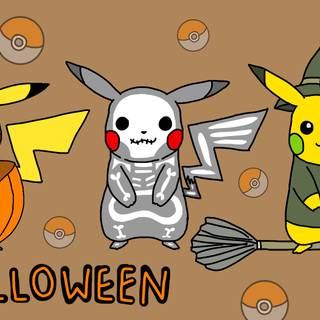 Kawaii Pokémon Halloween wallpaper