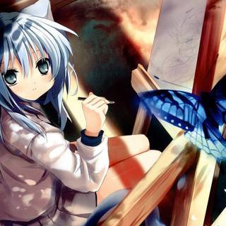 Kawaii anime Thanksgiving wallpaper