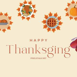 Kawaii anime Thanksgiving wallpaper