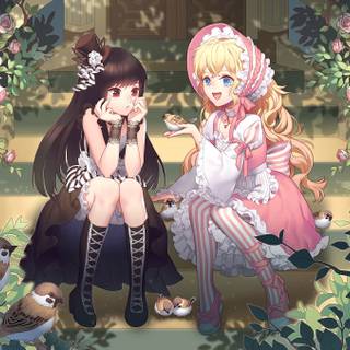 Kawaii anime Thanksgiving wallpaper