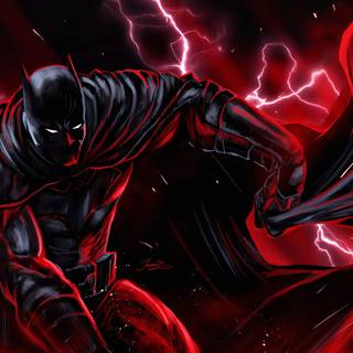 Batman red 4k wallpaper
