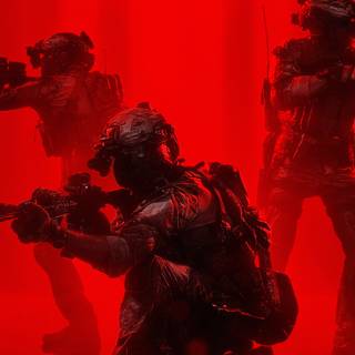 Dual monitor red wallpaper