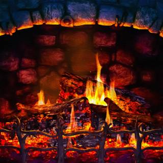 Fireplace 4k wallpaper