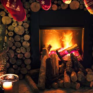 Fireplace 4k wallpaper