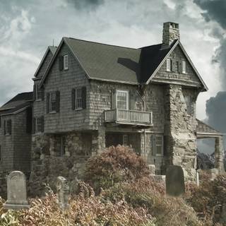 Haunted house 4k wallpaper