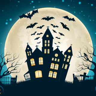 Haunted house 4k wallpaper