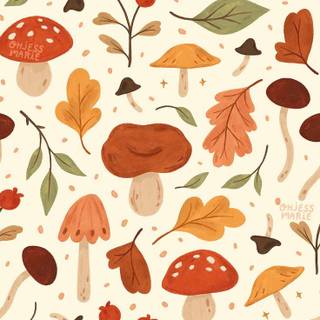 Mushroom autumn wallpaper