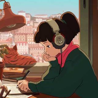 Lofi autumn PC wallpaper